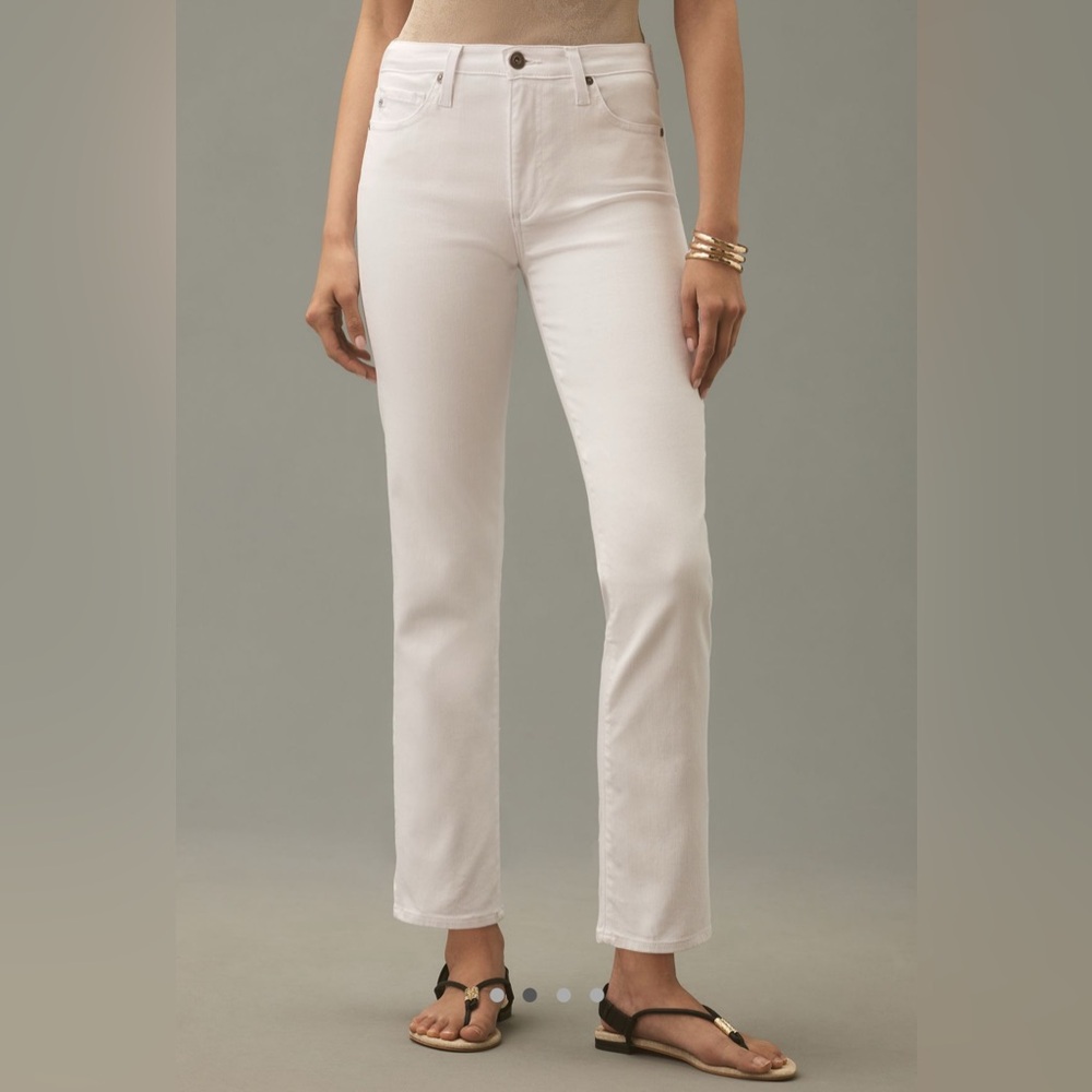 NWT Anthro AG Adriano Goldschmied Mari Crop High-Rise Straight-Leg Jeans 28 - Picture 2 of 8
